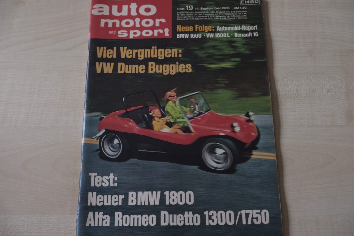 Deckblatt Auto Motor und Sport (19/1968)